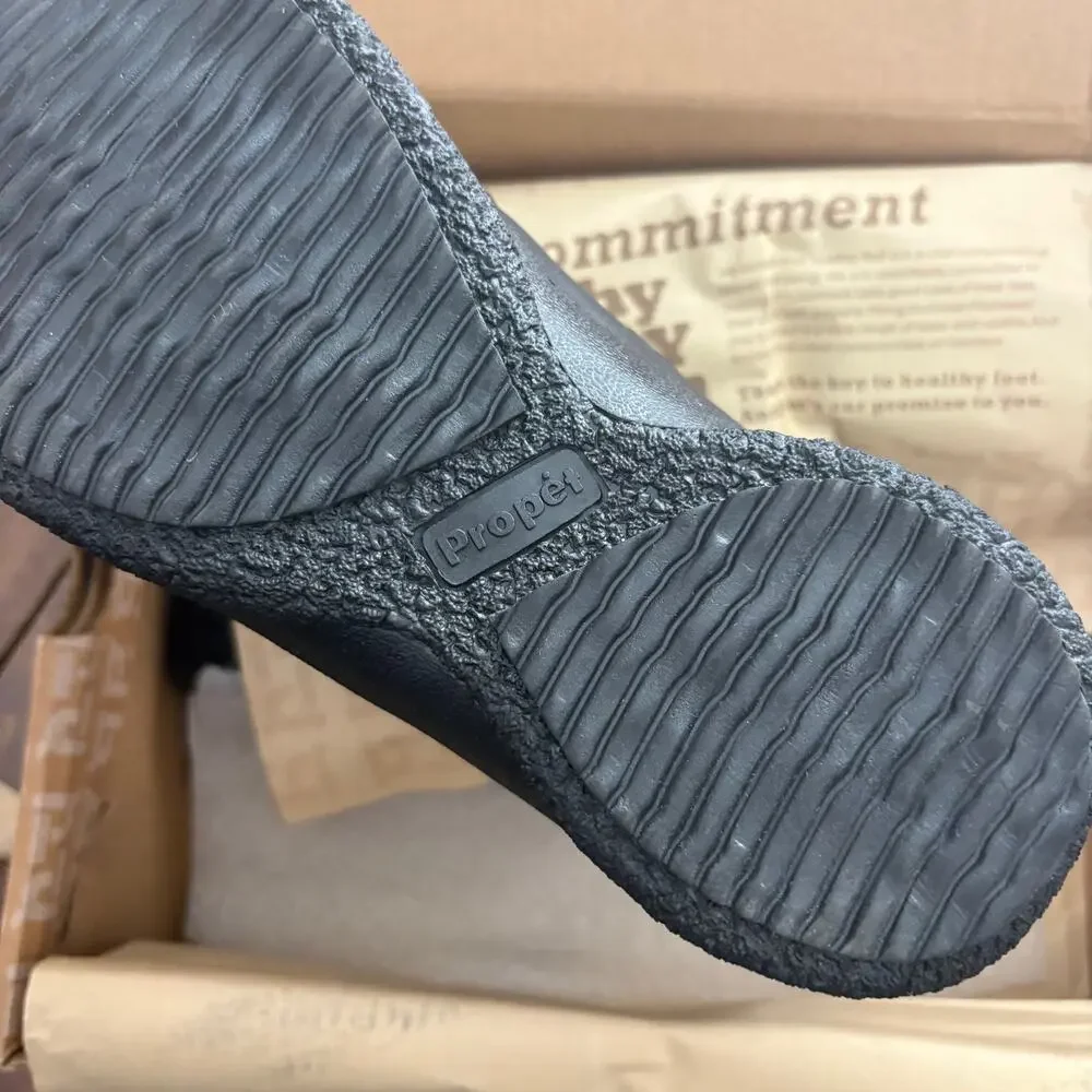 Propet Harlow Winter Boots 10 Black Leather NWT Ankle Booties Comfort Insulated